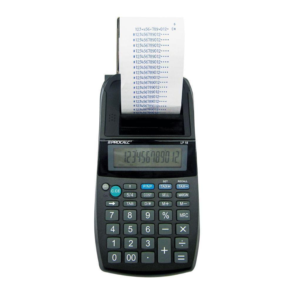 Calculadora Impressão Bobina 12 Digitos Semi Profissional Ac