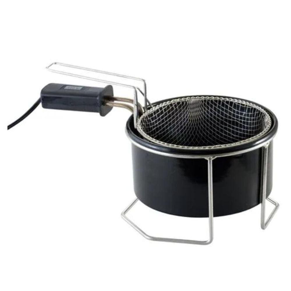 Fritadeira Elétrica Com Óleo Tacho Esmaltado 1 Litro 110