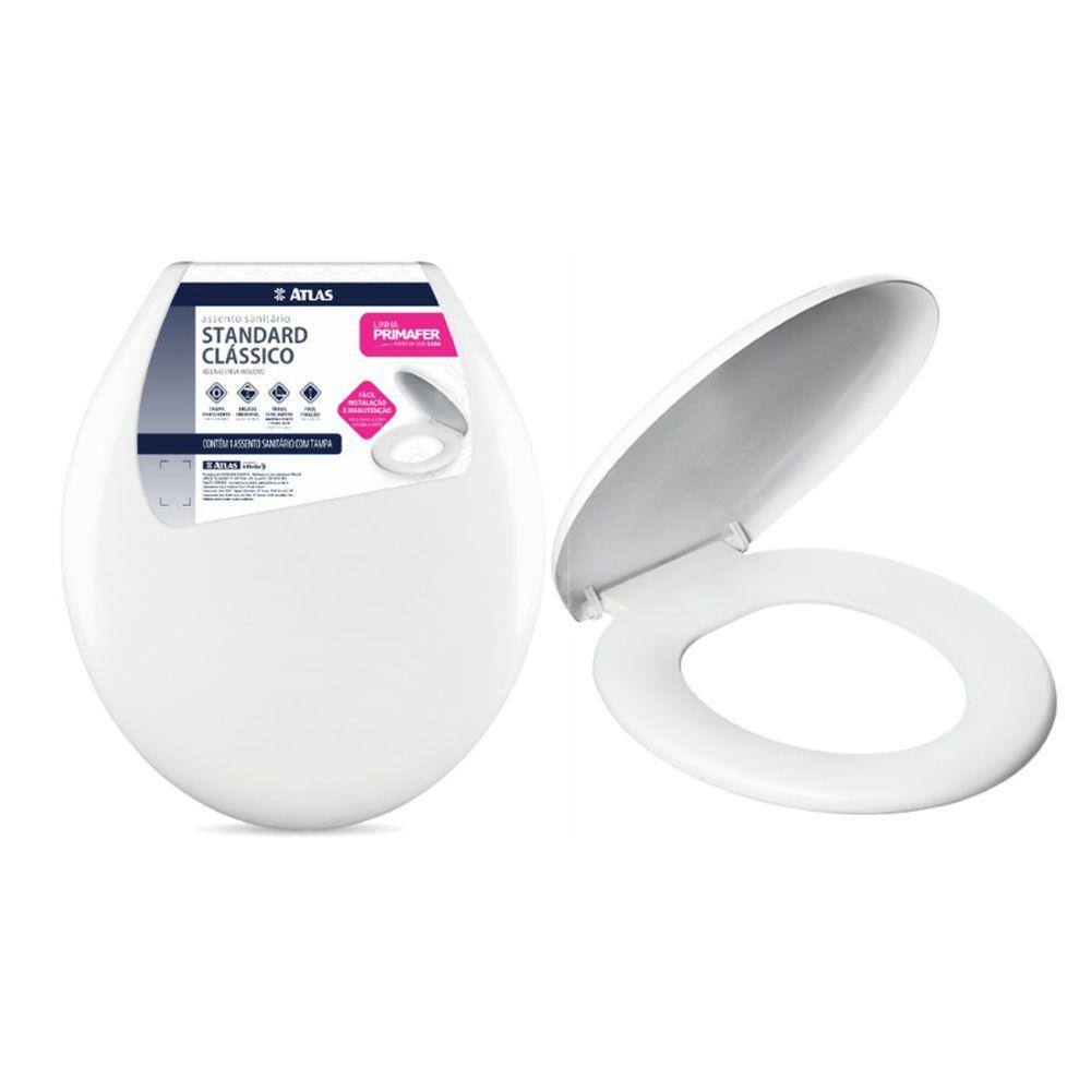 Assento Sanitario Almofadado Standard Classico Branco - Atlas