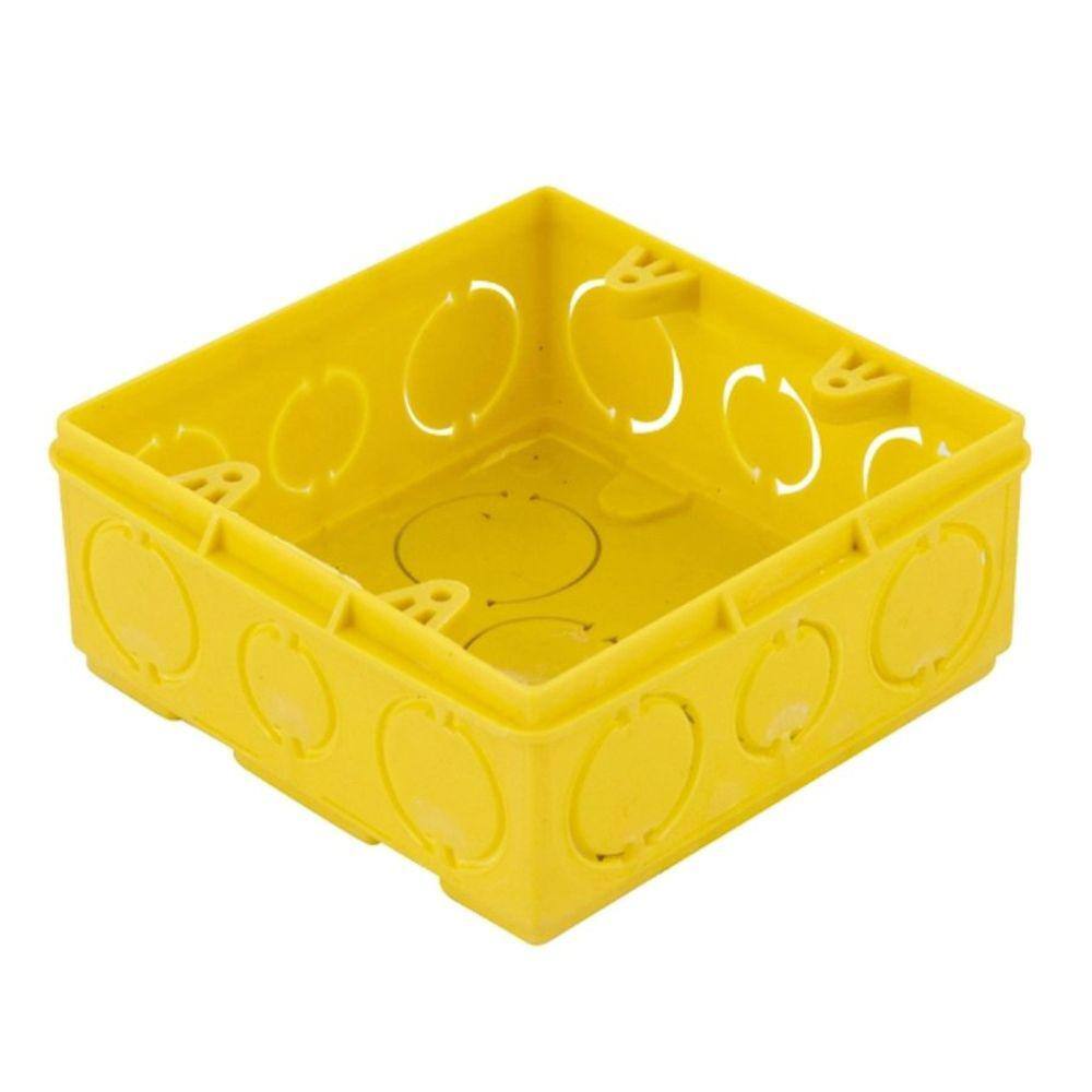 Caixa De Luz Tigreflex 4x4 Quadrada Amarela - Tigre