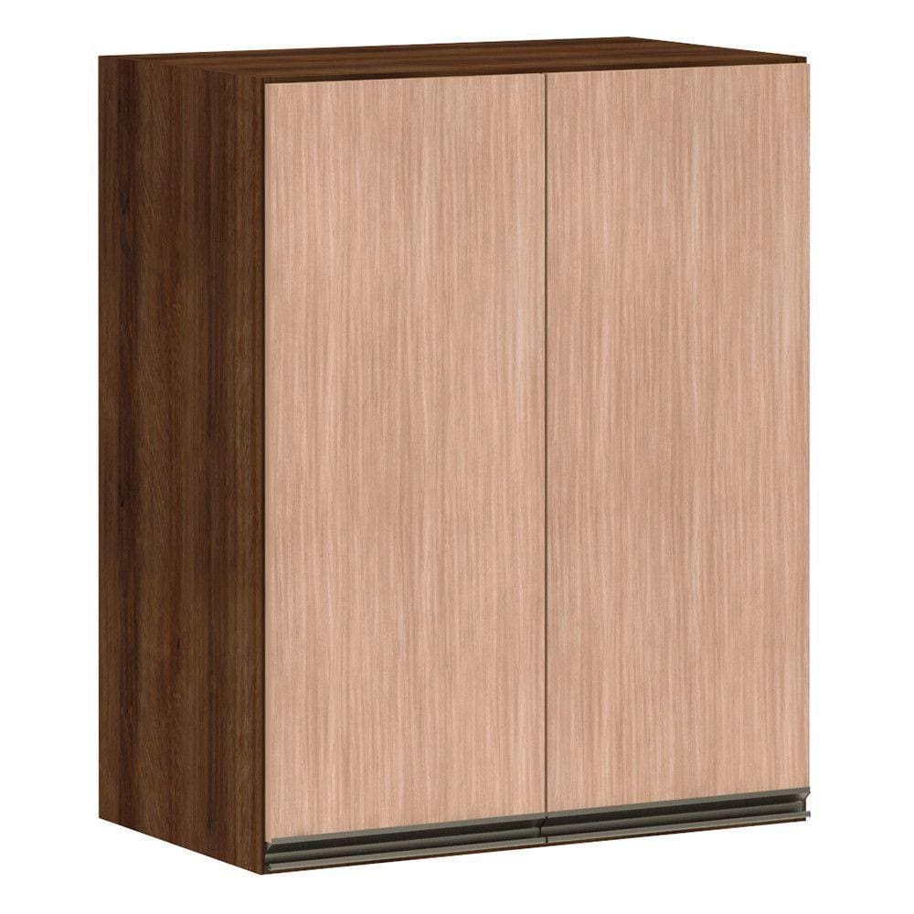 Armário Para Cozinha 60 Cm 2 Portas Dourado Com Cumaru