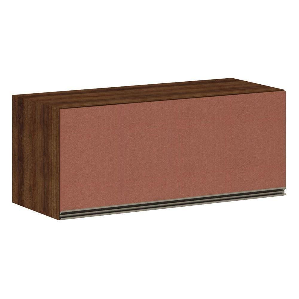 Armário Para Cozinha 90 Cm 1 Porta Dourado Com Gaia