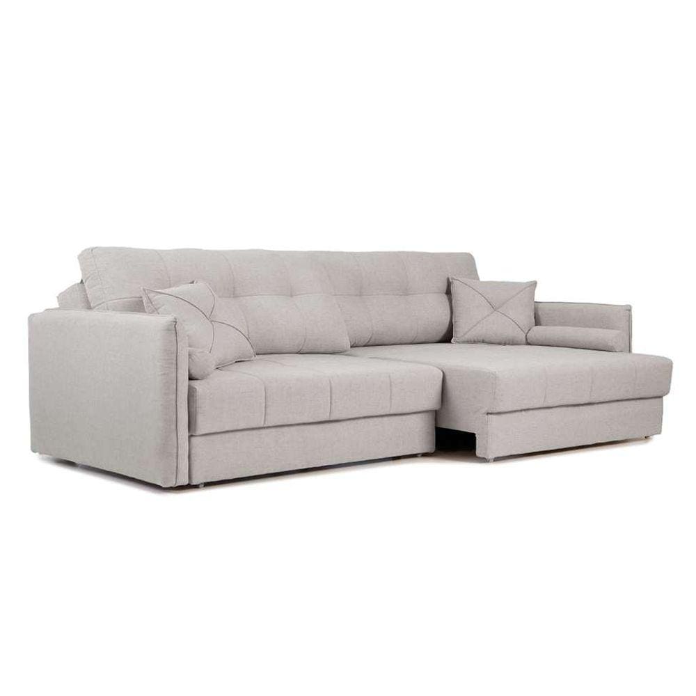 sofá 3 lugares retrátil e reclinável prime linho cinza 230 cm