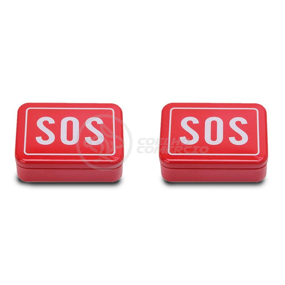2 Mini Kits SOS Camping Tz-02 Lata de Ferramentas Compacta para Acampar Sobrevivência Selva