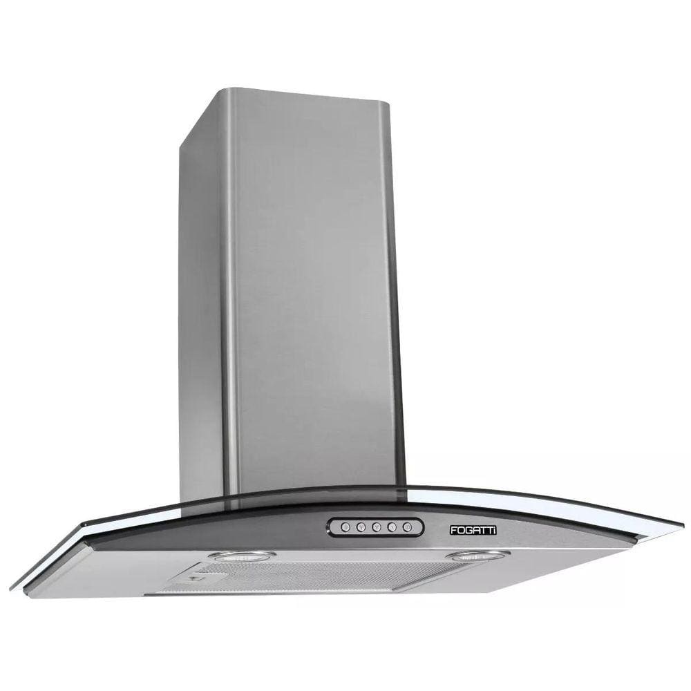Coifa Parede Vidro Curvo Inox 6 Bocas 80cm 220v - Fogatti