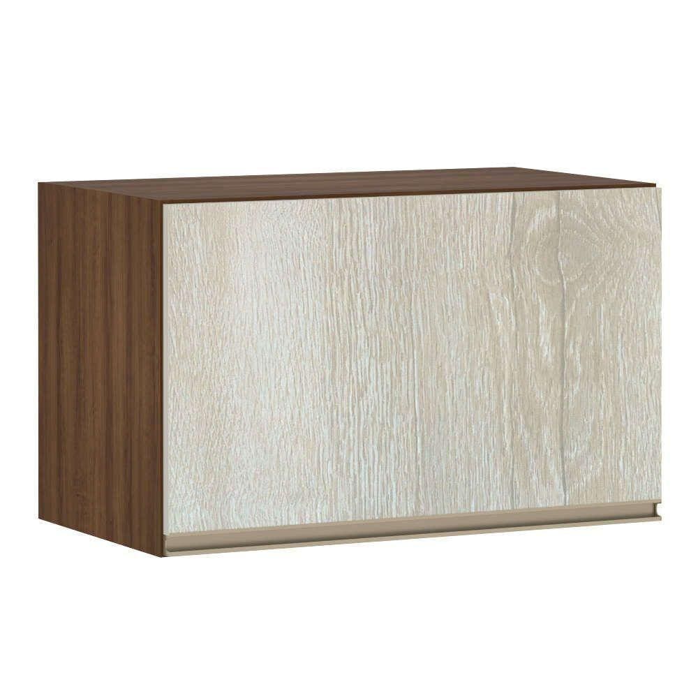 Armário Para Cozinha 60 Cm 1 Porta Dourado Com Crema