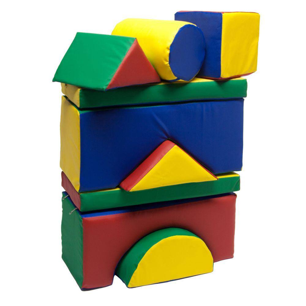Conjunto Blocos Recreativos Em Espuma 9 Peças Revestido Napa