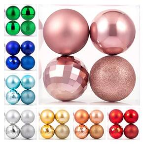 Bola enfeite arvore natal rose gold sortida 8cm kit 6 pecas cromus extra | Extra Bola enfeite arvore natal rose gold sortida 8cm kit 6 pecas cromus extra | Extra