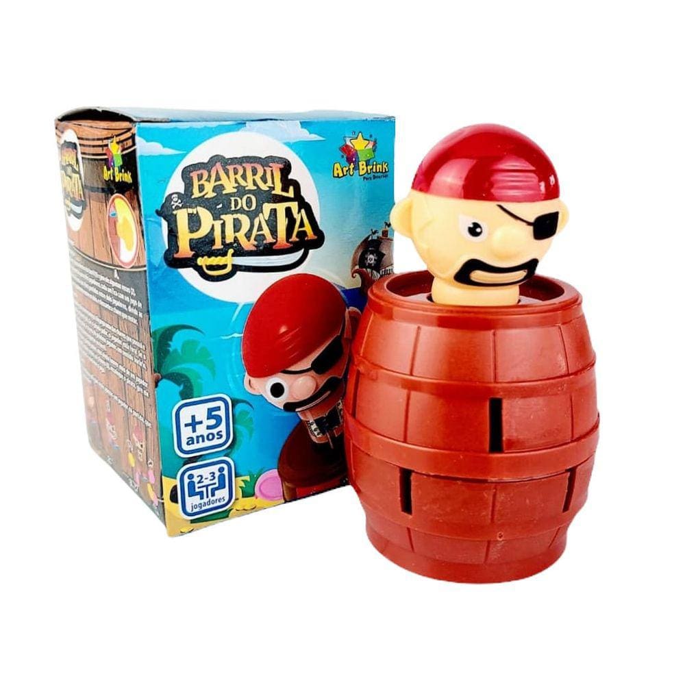 Jogo de Tabuleiro Barril do Pirata Pequeno 10X4 5cm