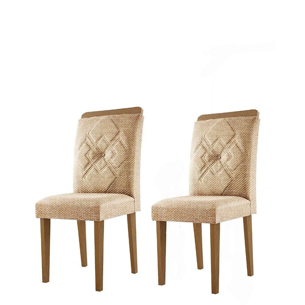 Conjunto com 2 Cadeiras Dubai Linho Rustico Rufato