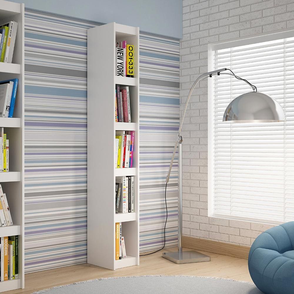 Livreiro 5 Prateleiras Branco Mdp 15mm 182x25x33cm BRV Móveis