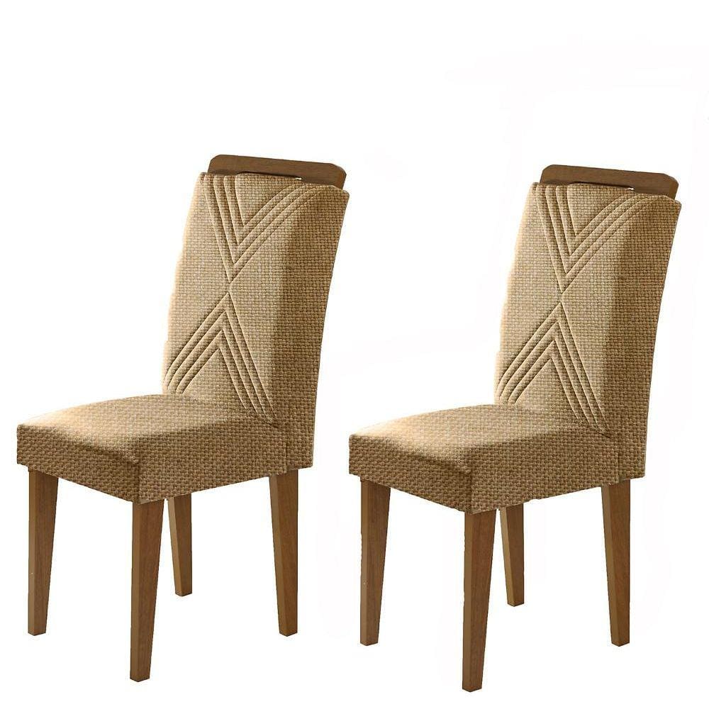 Conjunto com 2 Cadeiras Amsterdã Turim Rufato