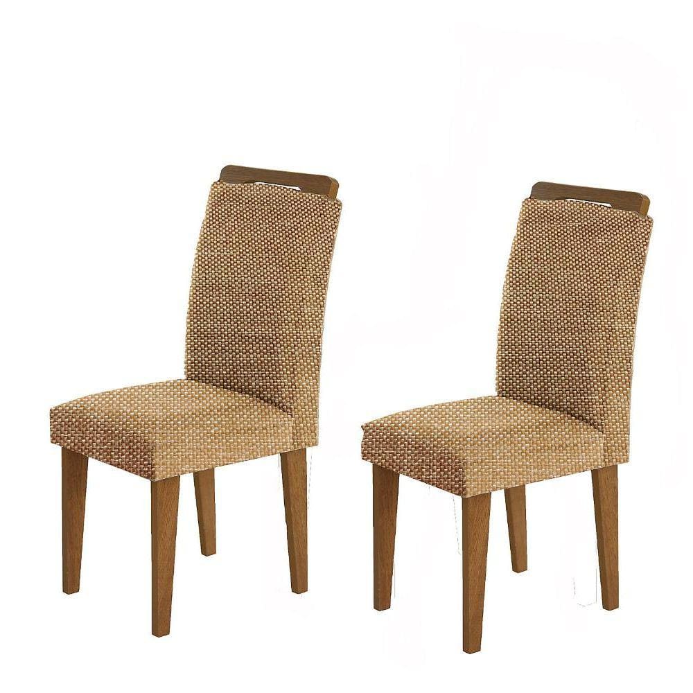 Conjunto com 2 Cadeiras Athenas Linho Rustico Rufato