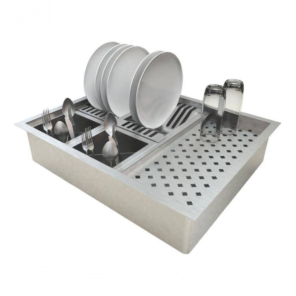 Cuba 50X40 Inox 304 Canal Calha Escorredor Aço