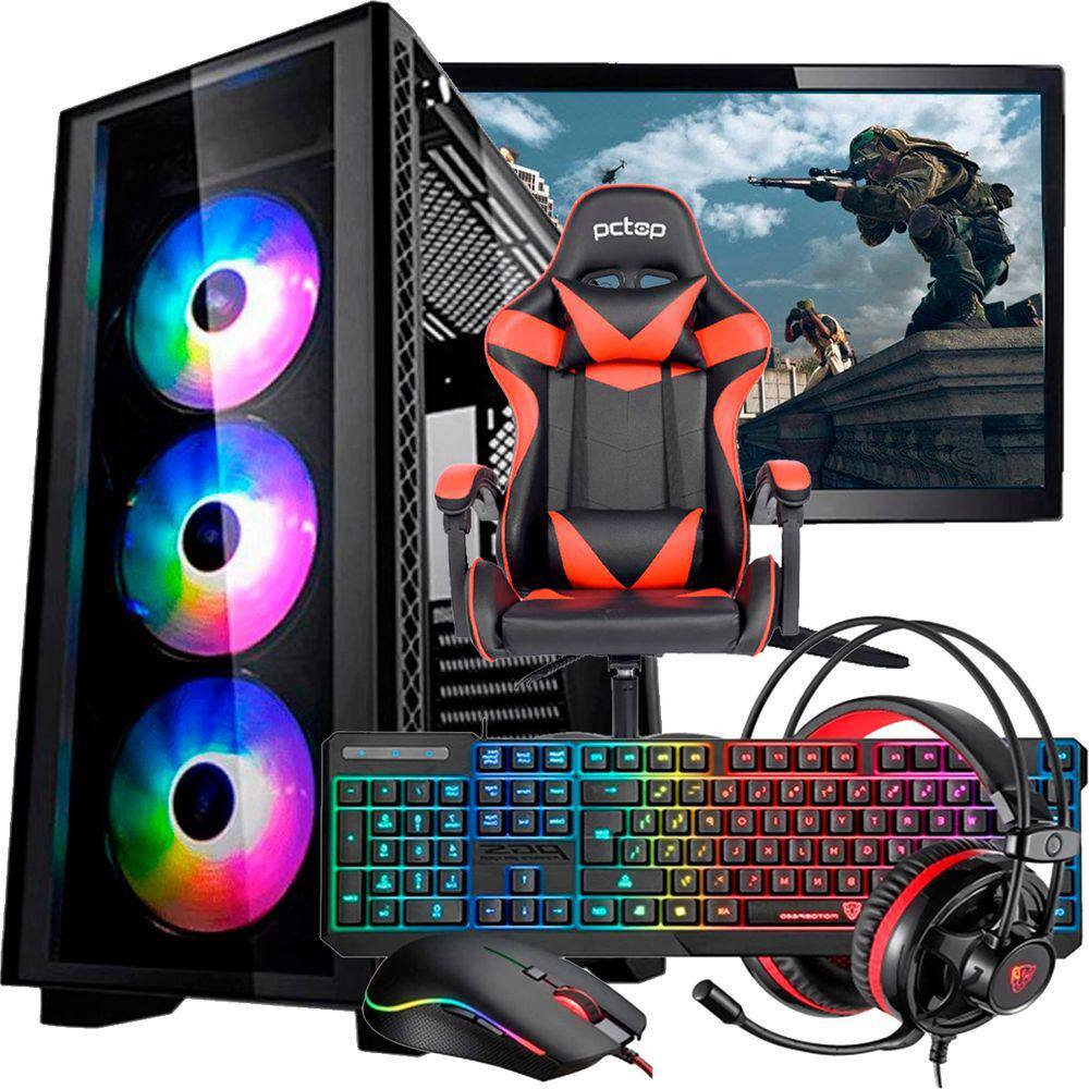 Pc Gamer Amd A8 8gb Ram 240gb Ssd R7 2gb - Monitor 17