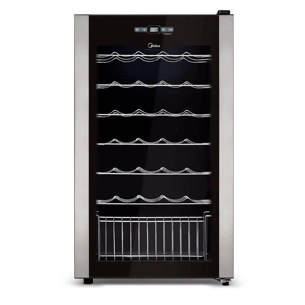 Adega Com Compressor Midea 34 Garrafas WBB341 Preto