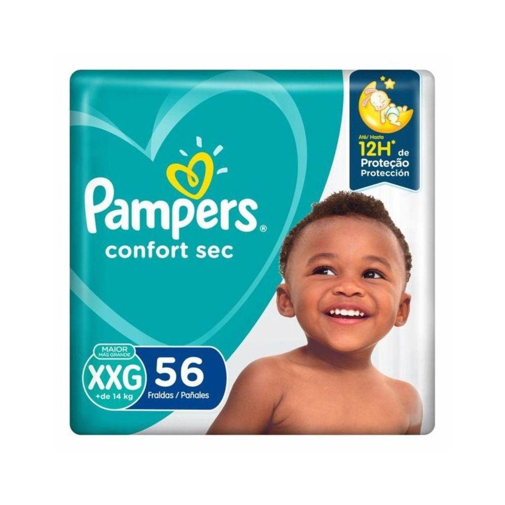 Fralda Pampers Confort Bag Xxg - 56 Unidades