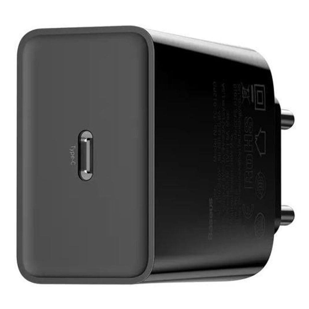 Carregador De Parede Tipo C Baseus Quick Charger 20W Preto