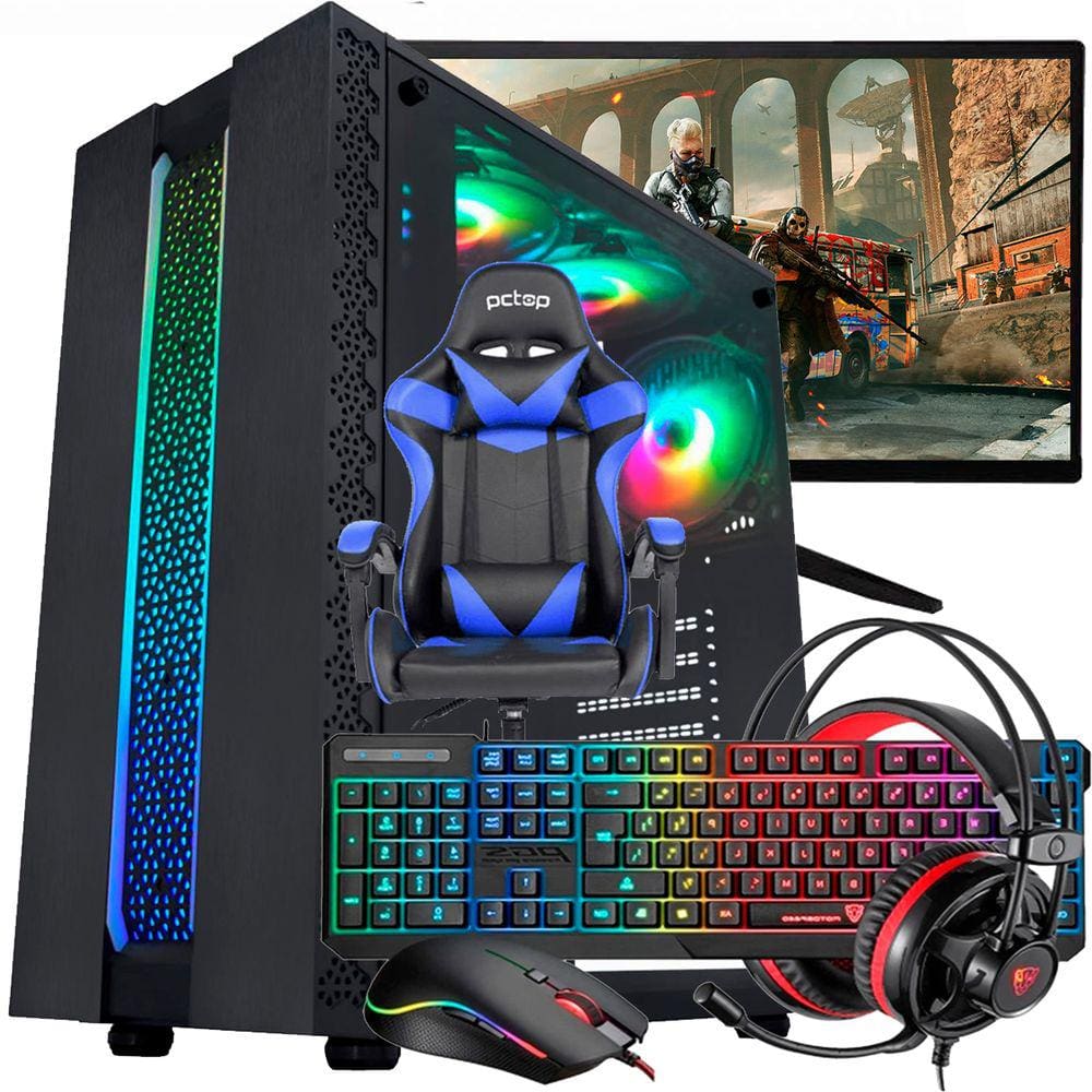 Pc Gamer Barato Completo Intel I5 8gb Hd 2tb Monitor 21