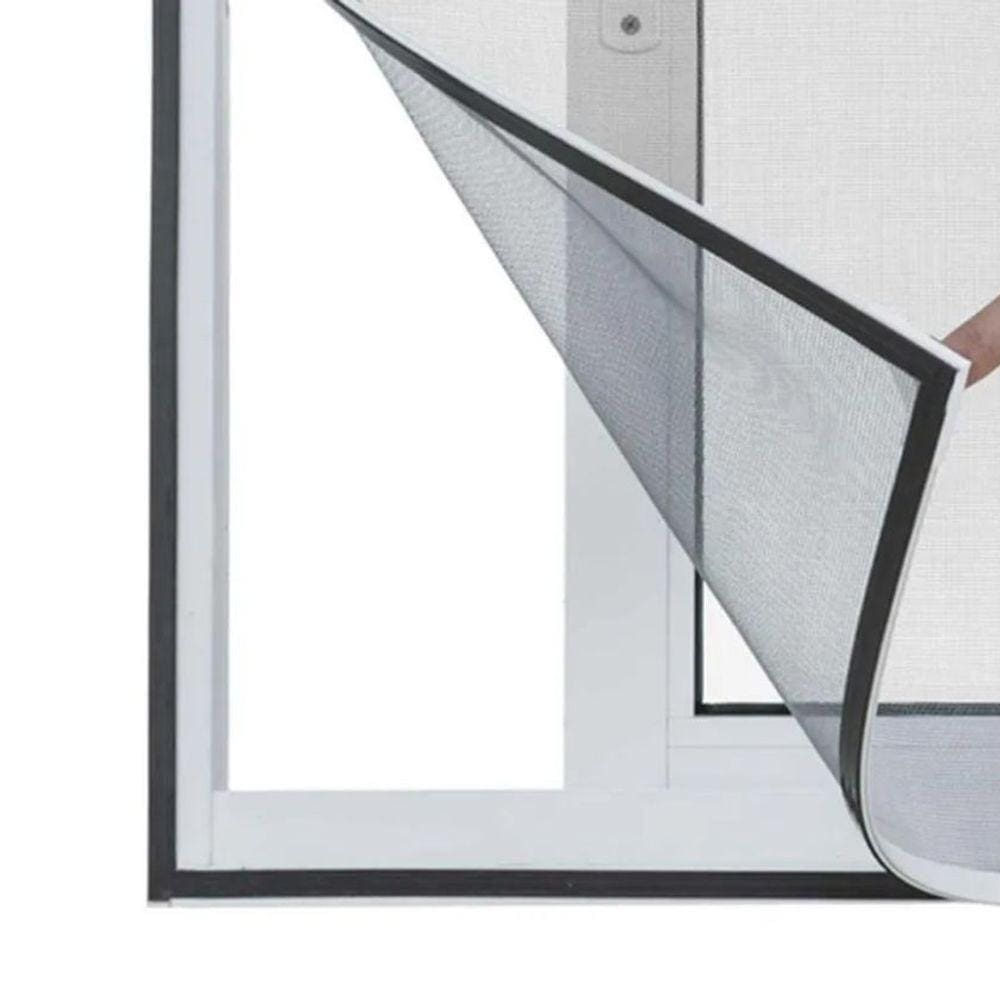 Tela Cortina Mosquiteiro Magnetico Janela Kit 3 Uni