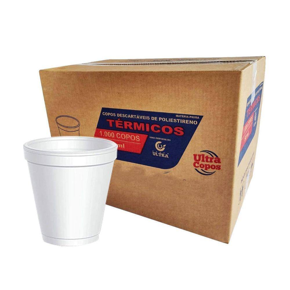 Copo De Isopor Térmico Descartável Branco 180Ml 1Cx