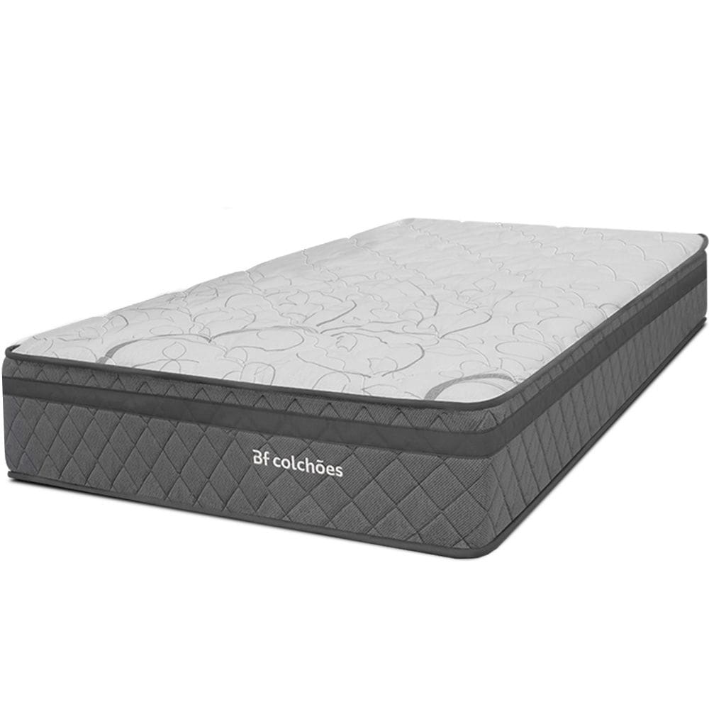 Colchão Solteirão Espuma D45 Extra Firme Ortopédico Antialérgico Certificado 97x203x24cm - BF Colchões