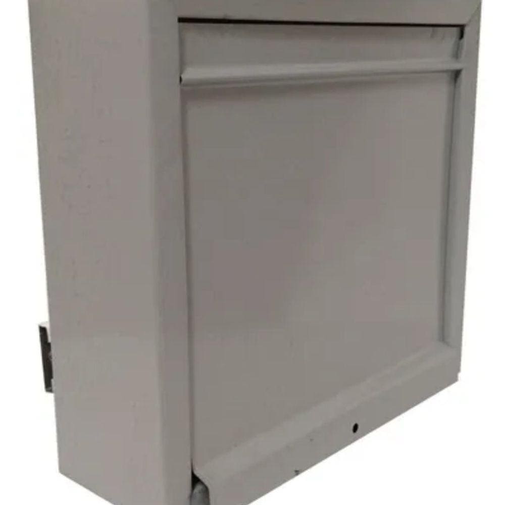 Caixa De Correio P/grade Em Aco Cinza 24cmx23cmx8cm