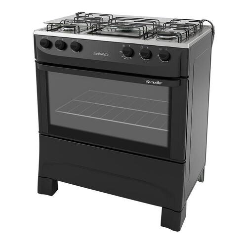 Fogão 5 Bocas a Gás Mueller Moderatto Acendimento Manual Mesa Inox e Queimador Ultra Chama Preto Menor preço em Fogão 5 Bocas a Gás Mueller Moderatto Acendimento Manual Mesa Inox e Queimador Ultra Chama Preto