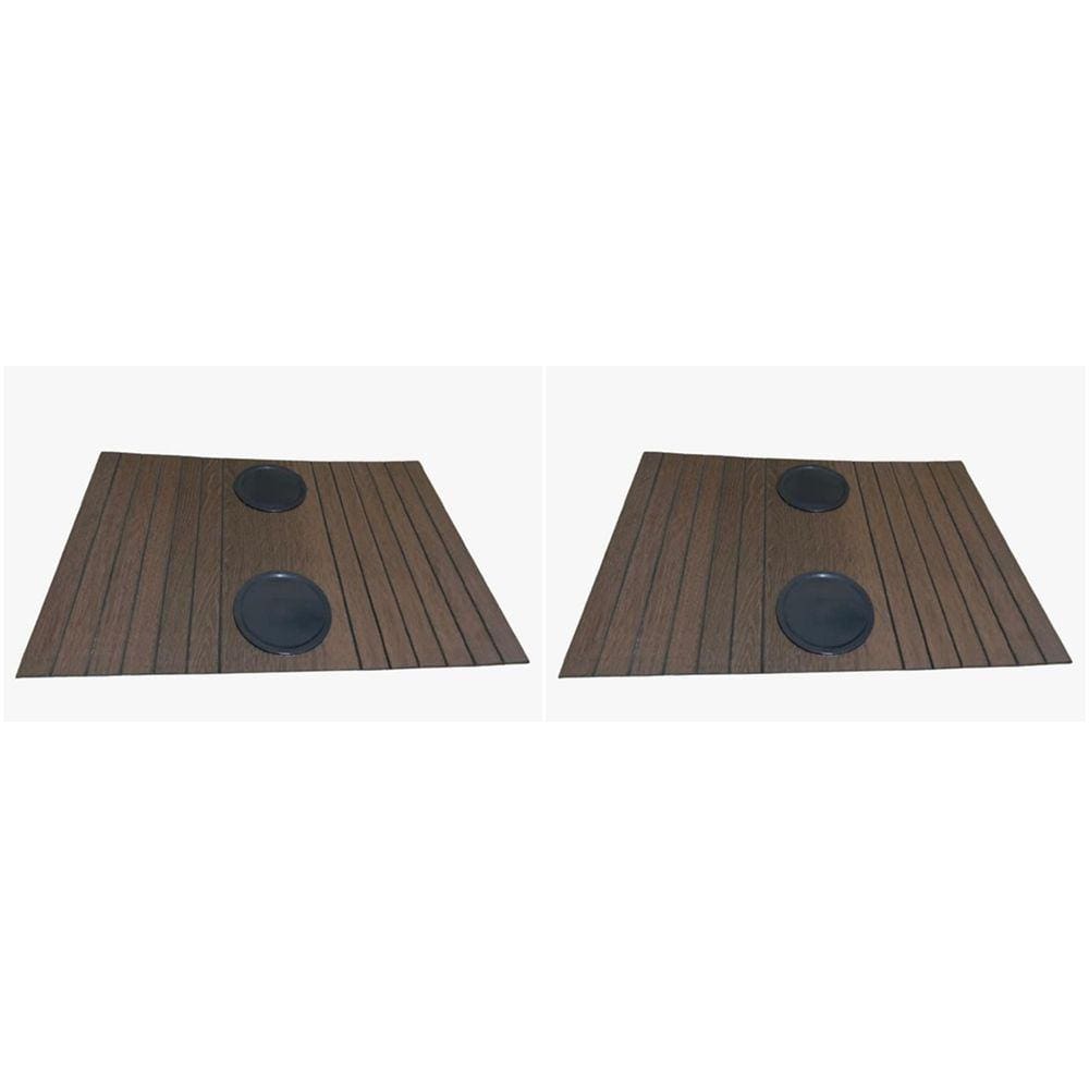 Kit 2 Esteira Flexível Porta Copos Braço Sofá 4Mm Cor Café