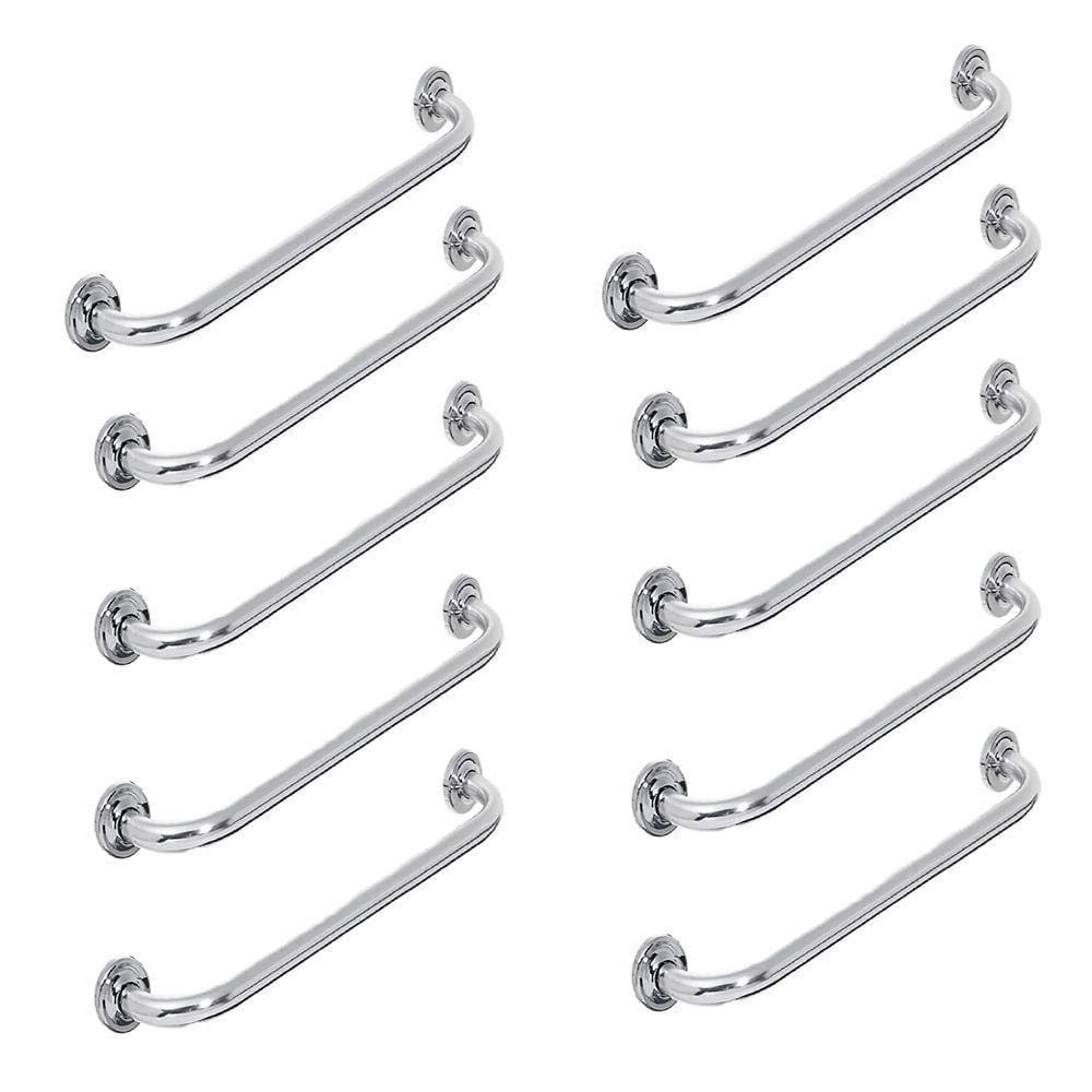 Barra Alça De Apoio Inox 50Cm Kit 10 Und Banheiro Corrimao S