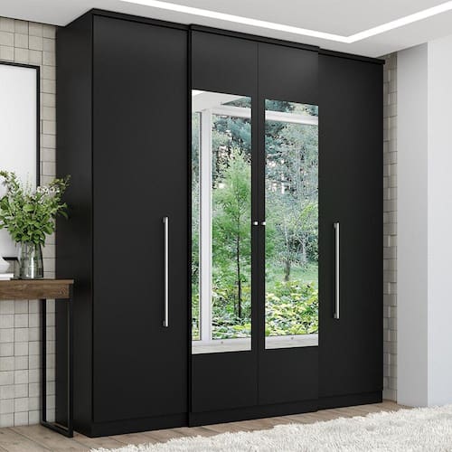 Guarda Roupa Casal 4 Portas com Espelho Splendore Glass THB