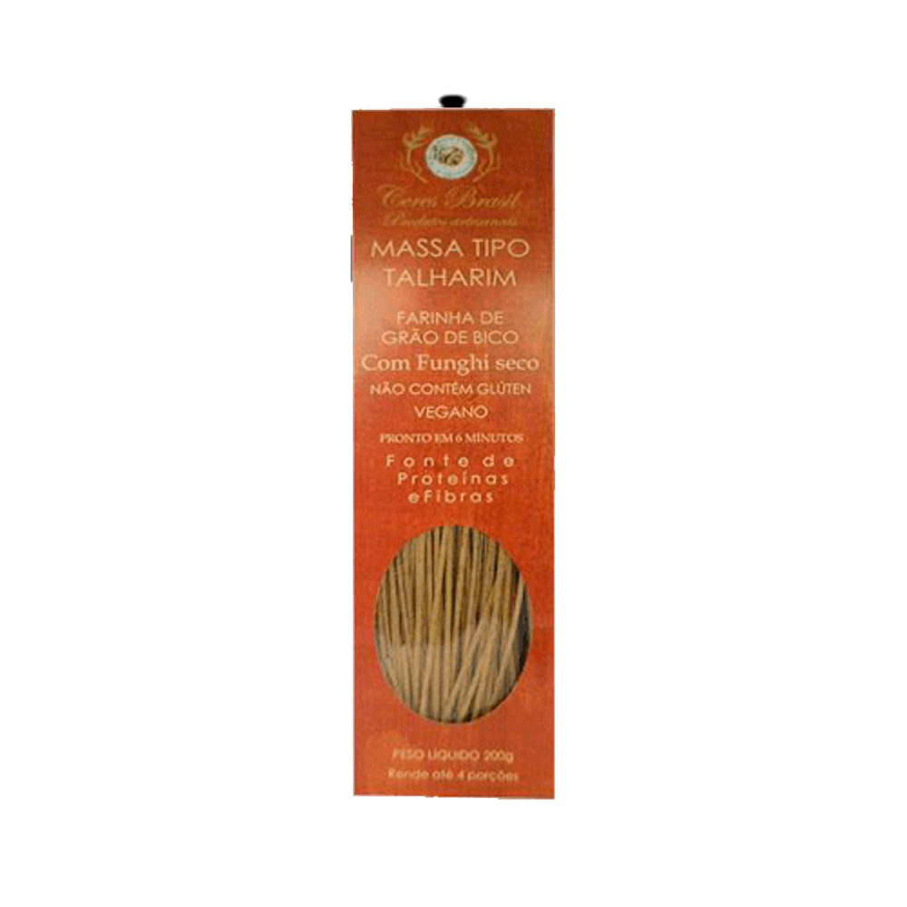 Kit 3X: Talharim Grão de Bico/Funghi Sem Glúten Ceres 200g