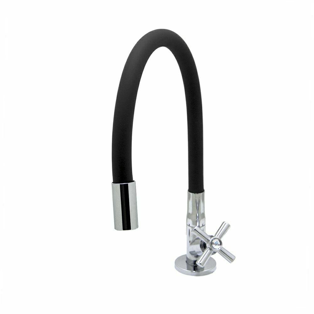 Torneira Para Cozinha De Mesa Gourmet Flexível Preto
