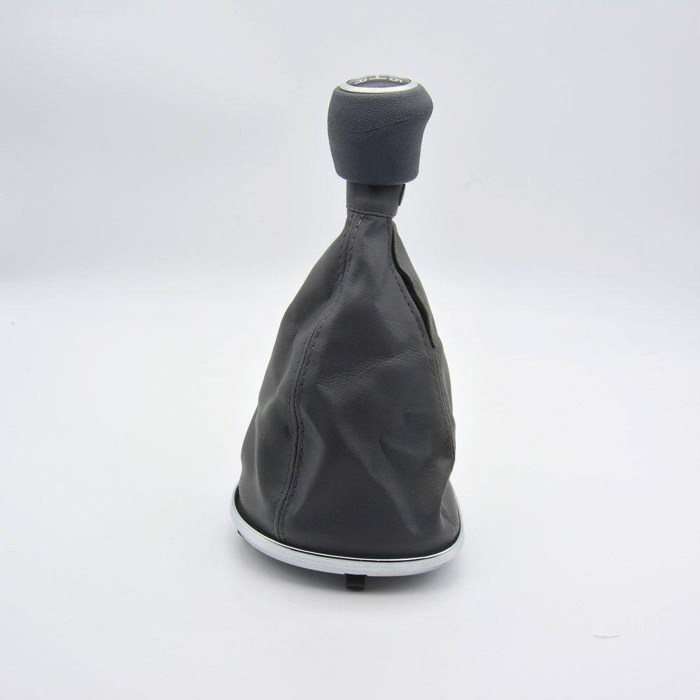 Coifa de alavanca de câmbio para o carro FIAT Novo Palio 2012-2017 CINZA Com Base Cromada Com Bola Cinza e ANEL CROMADO
