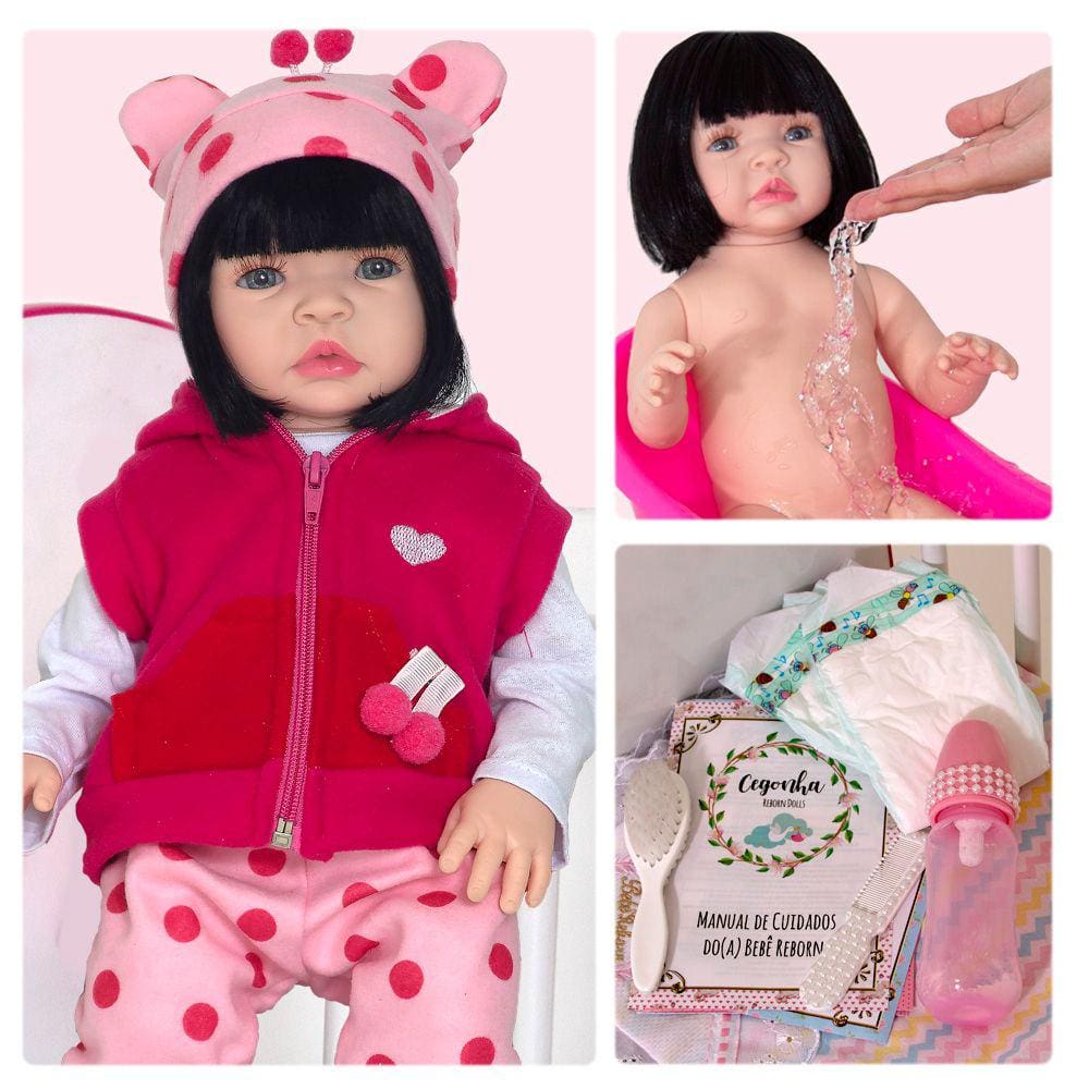 Bebê Reborn 48 cm Silicone Realista Baby Fashion