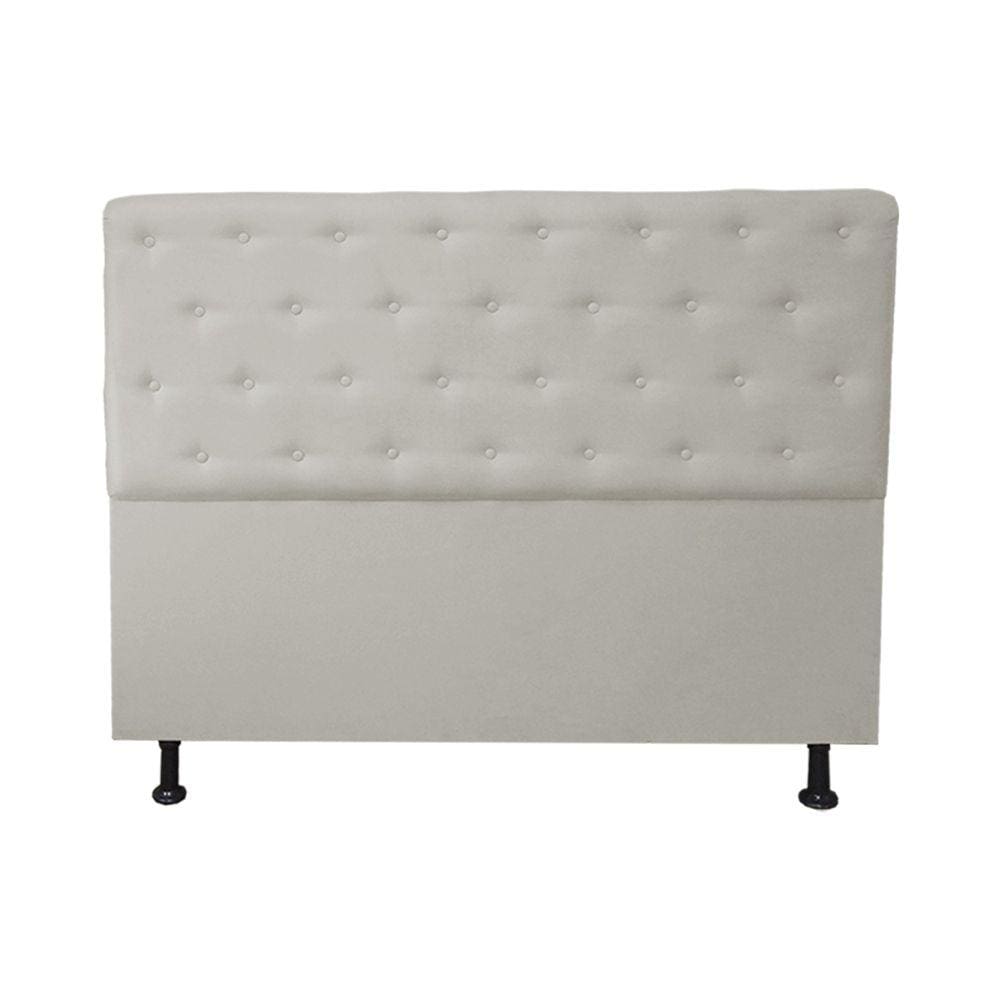 Cabeceira Casal Juliana 140cm Para Cama Box Suede Bege - DS Estofados