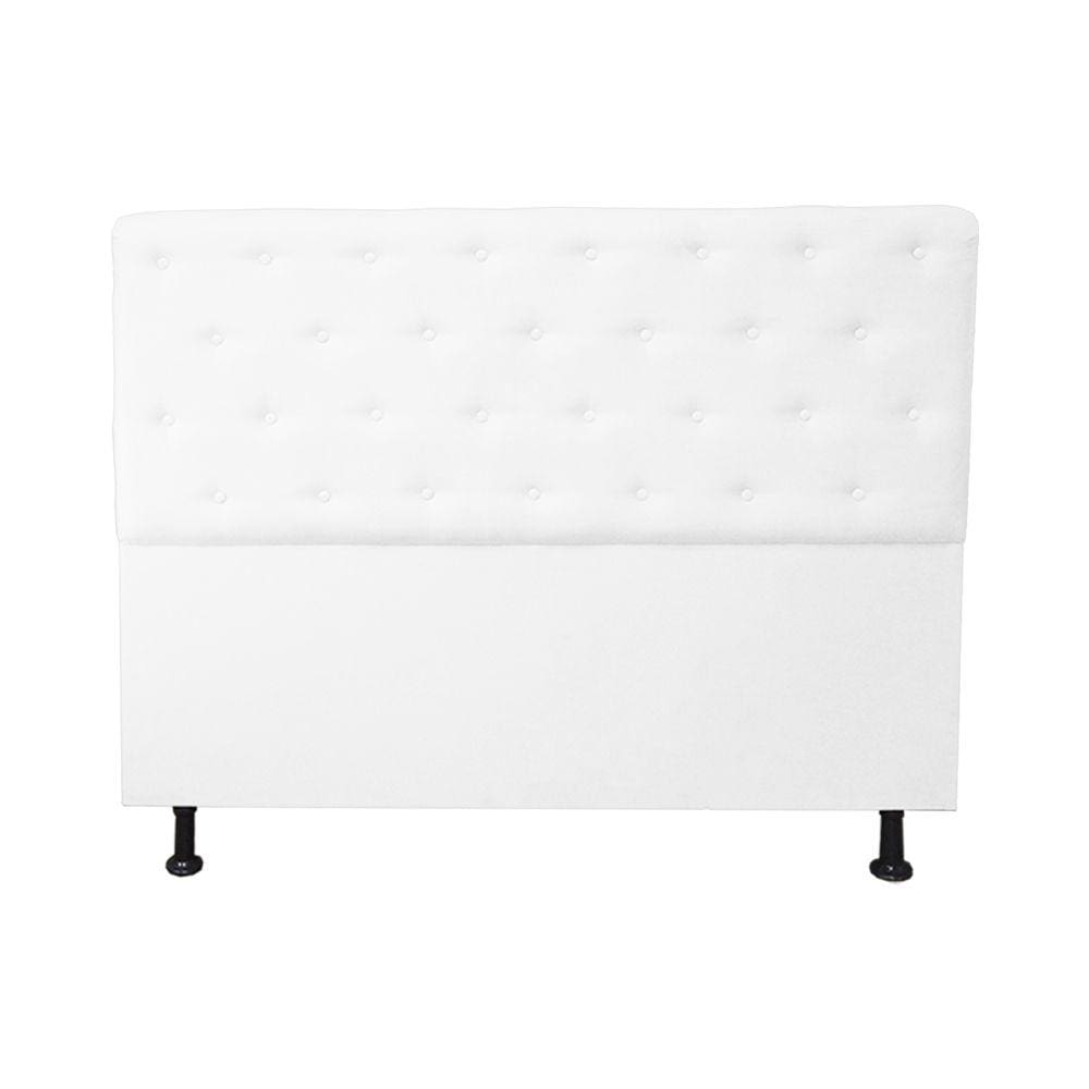 Cabeceira Casal Super King Juliana 195cm Para Cama Box Suede Branco - DS Estofados