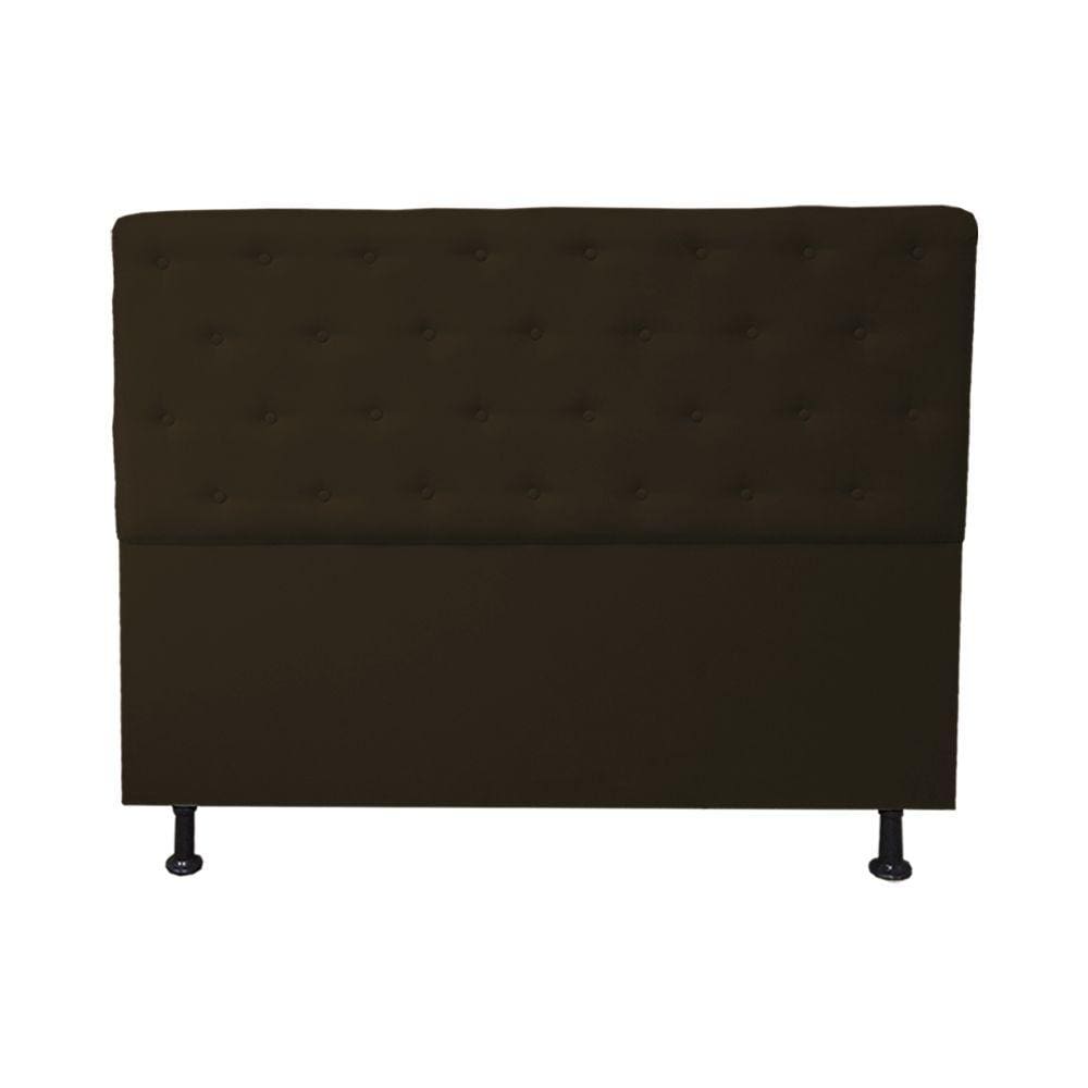 Cabeceira Casal Super King Juliana 195cm Para Cama Box Suede Marrom - DS Estofados