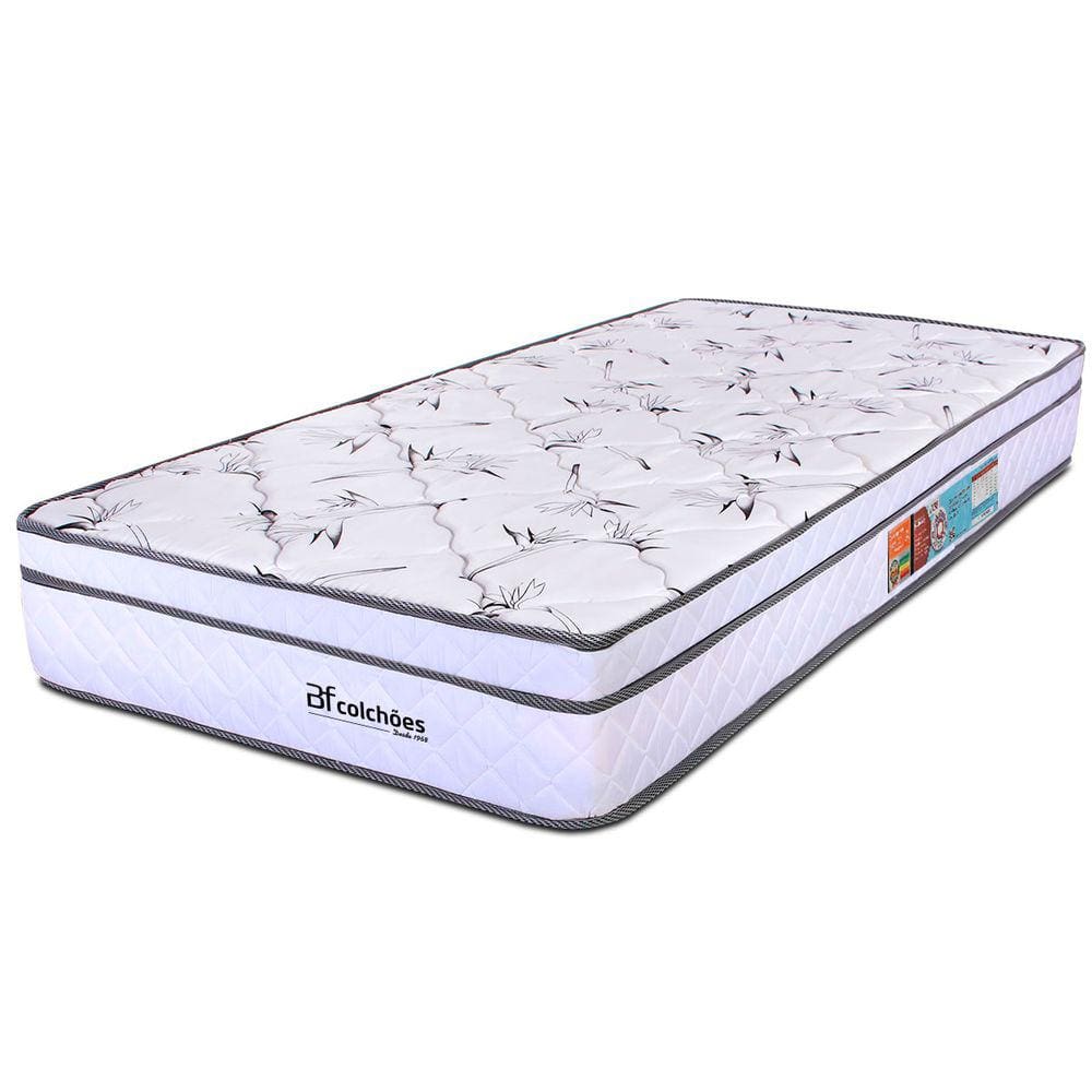 Colchão Solteirão Molas Ensacadas Individualmente com Pillow Top Certificado Wave 97x203x21cm - BF Colchões