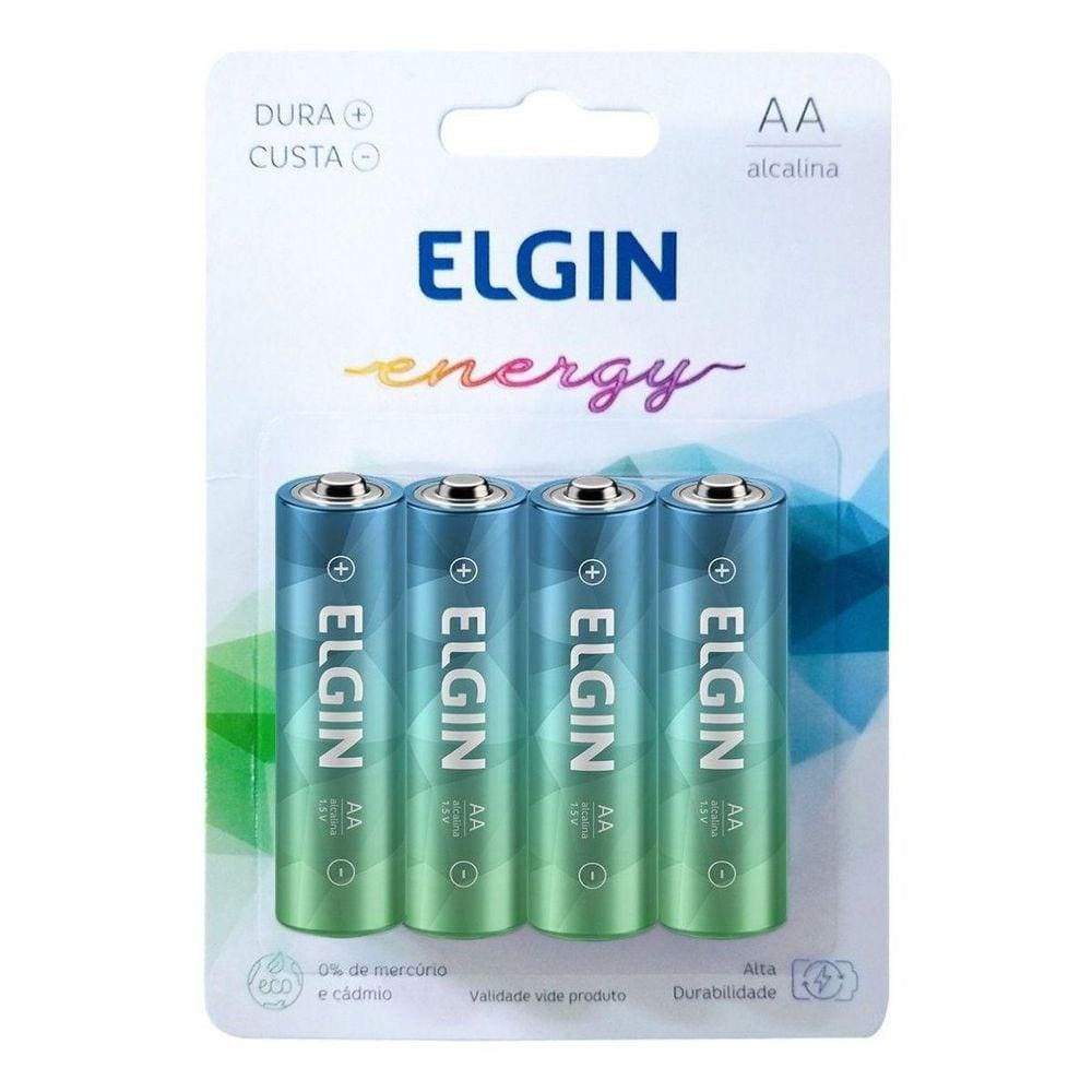 Pilha Alcalina Aa Lr6 1.5V Blister C/4 82153 Elgin