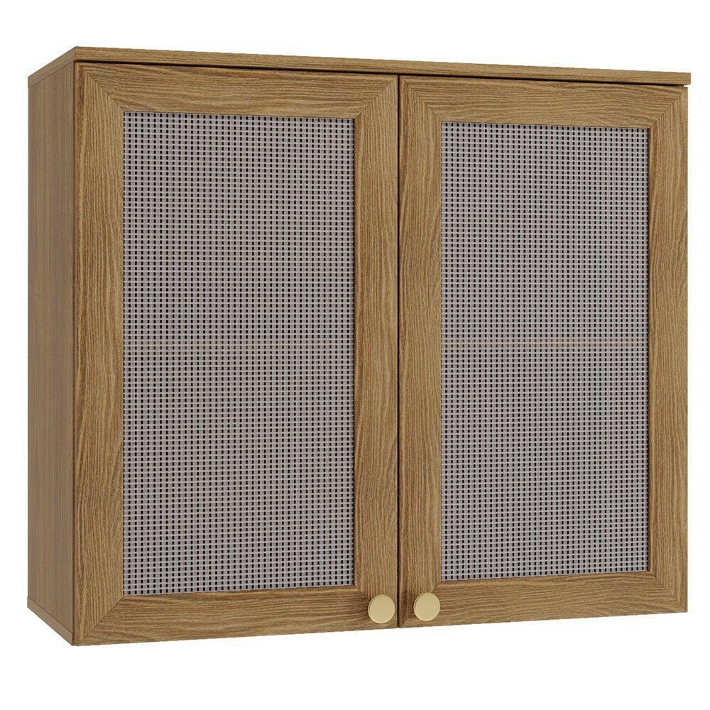 Armário Aéreo Botanic 80cm com Tela 2 Portas MDP Kappesberg