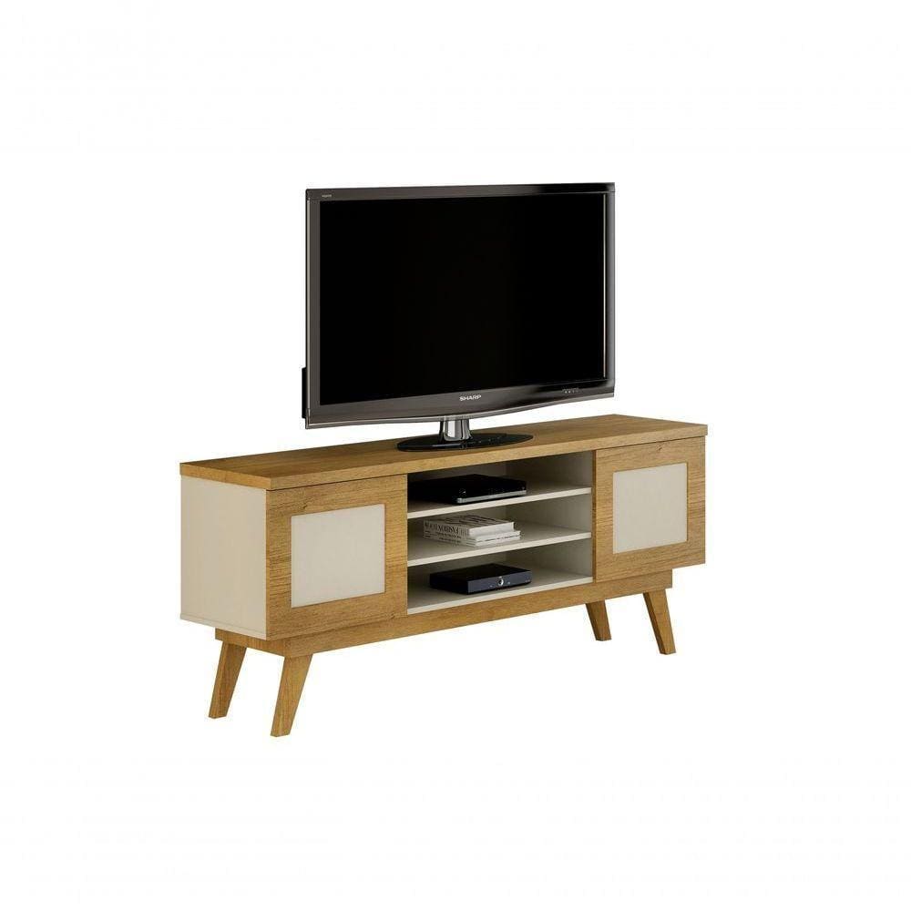 Rack Para Tv Até 65\" 2 Portas Cinamomo/off White