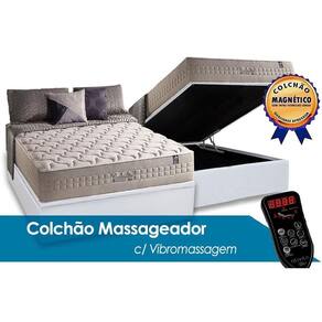 Colchão Magnético Queen Infra Vermelho Anti Germe + Cama Box