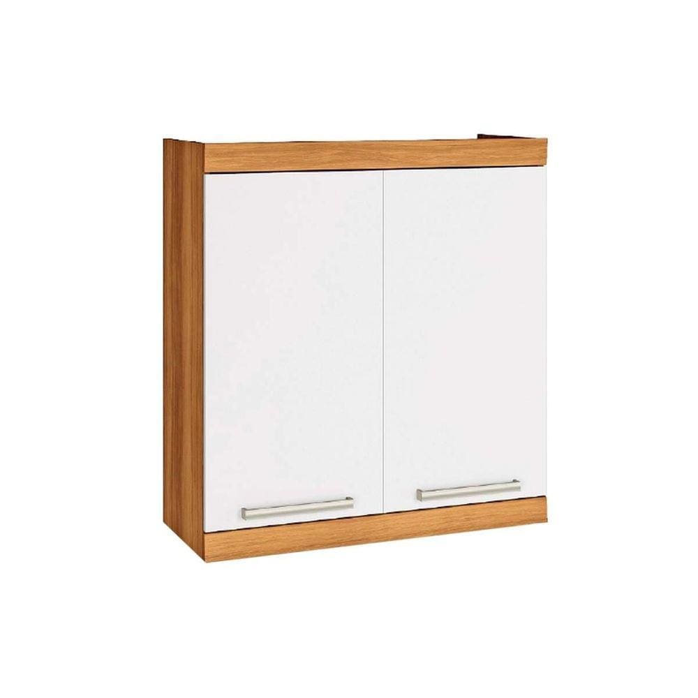 Módulo Cozinha Nesher Burguesa Armário Premium c/ 2 Portas Freijó/Branco