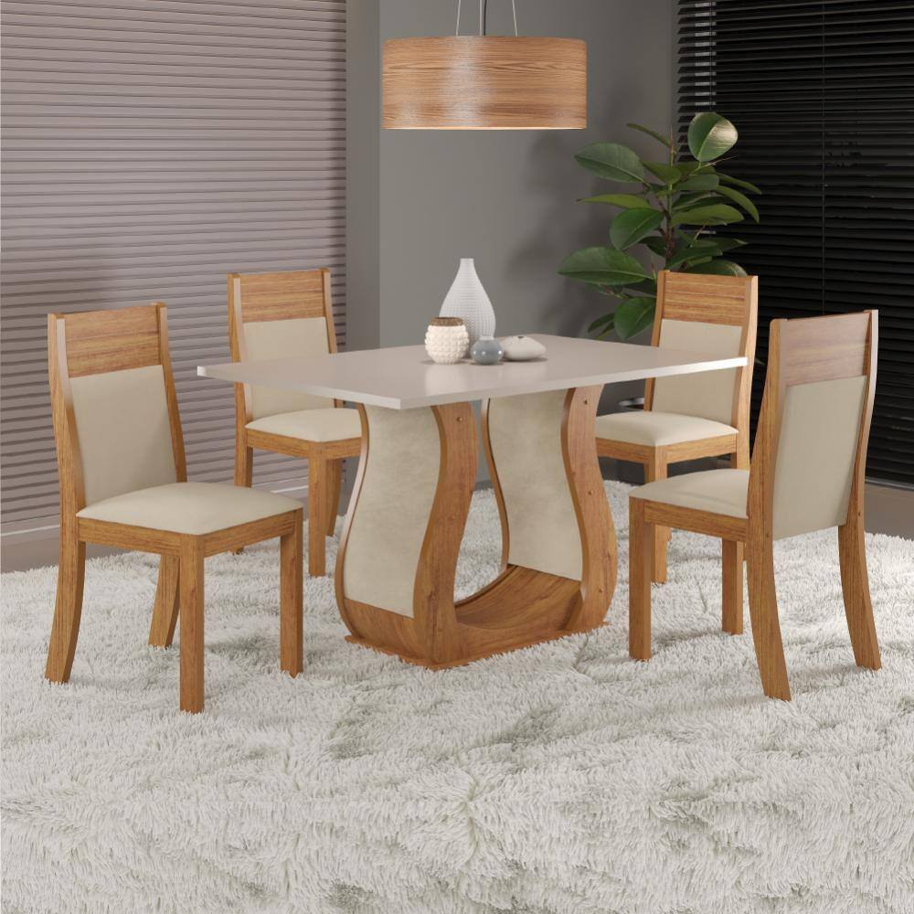 mesa-jantar-retangular-com-seus-cadeira-boa-qualidade-extra