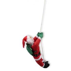 Papai Noel Natal Alpinista Rapel Escalador Enfeite Natalino Decoraçao 60cm