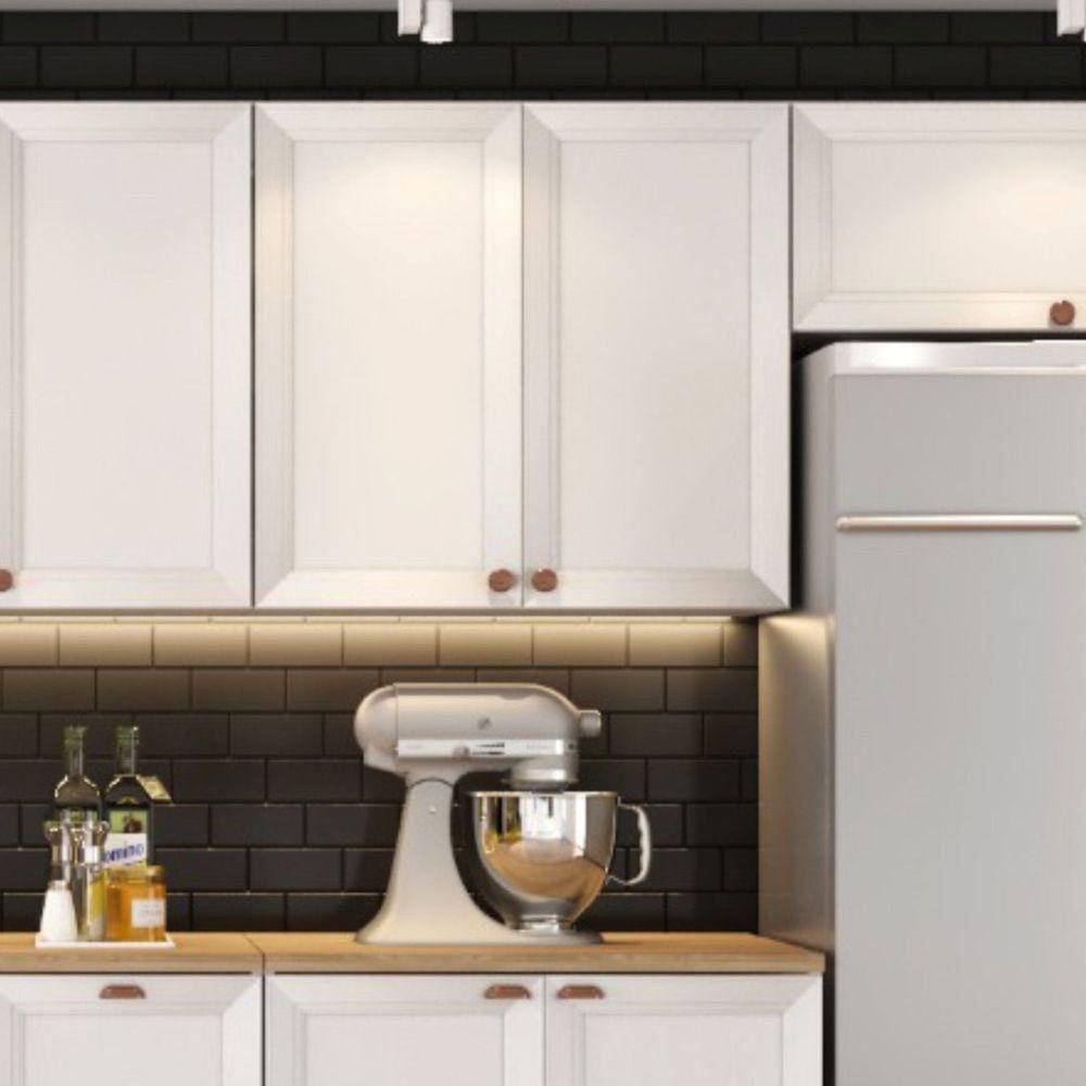 Armário de Cozinha Aéreo 80cm 2 Portas Unna Poliman Móveis Branco