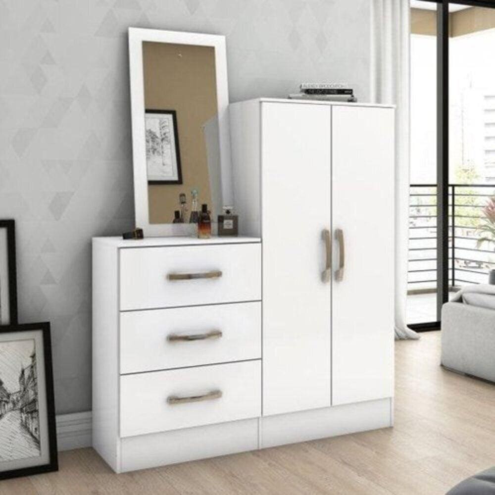 Cômoda Multiuso 2 Portas 3 Gavetas Liza Briz Branco