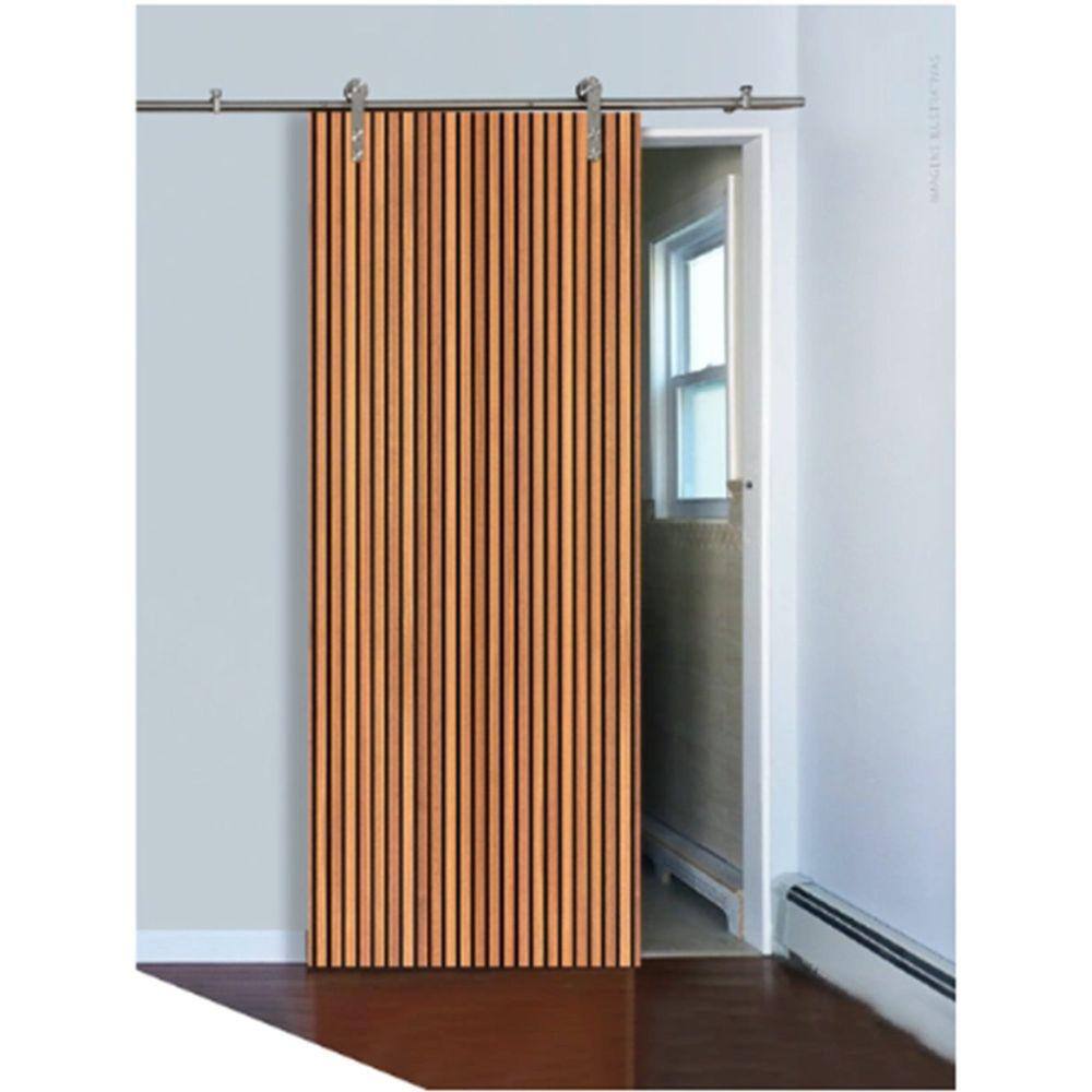 Folha de Porta 210x60cm Tauari Ripada Faroni Mapaf Marrom