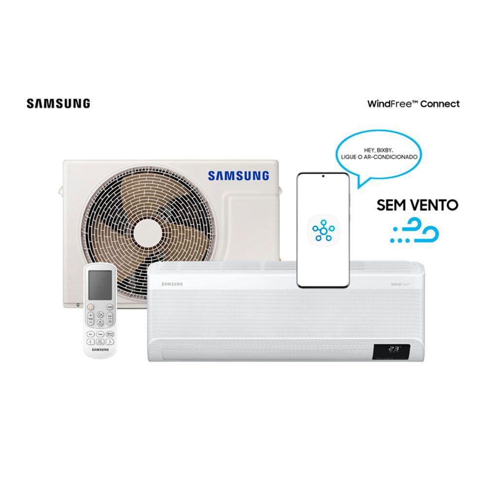 Ar Condicionado Hi Wall Samsung WindFree Connect Inverter 12.000 Btus Quente e Frio 220v
